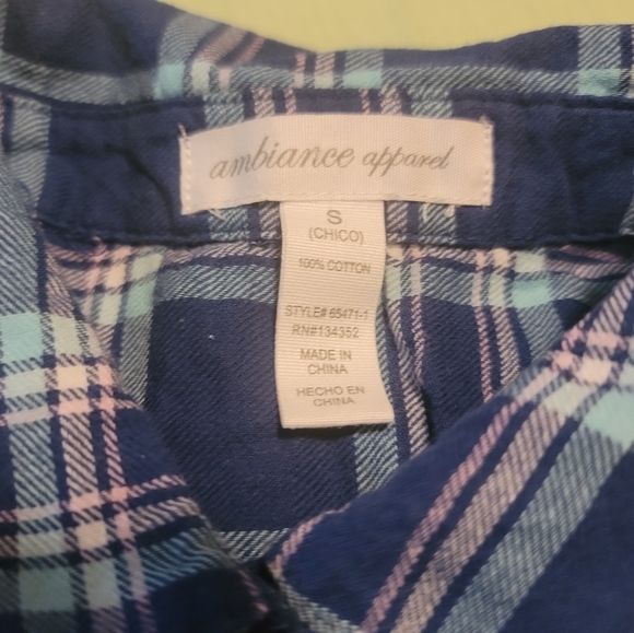 Ambiance Apparel Button Down Plaid shirt - Picture 7 of 9